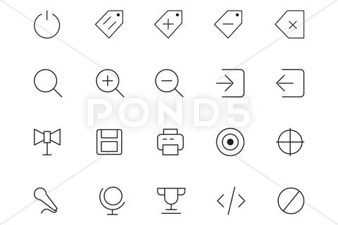 Website Outline Ui Icons Pack