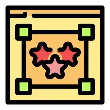 Website page featuring customer rating stars and design elements Stock Illustration