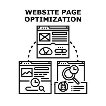 Website page optimization concept for digital marketing Stock Illustration