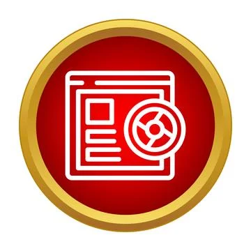 Website page settings configuration and layout icon Stock Illustration