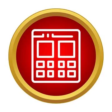 Website page template content layout interface icon Stock Illustration