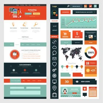 Website page template. web design Stock Illustration