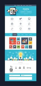 Website page template. web design Stock Illustration