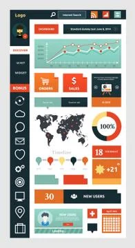Website page template. web design Stock Illustration