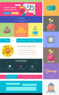 Website page template. web design Stock Illustration
