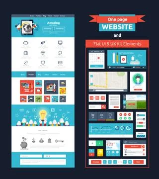 Website page template. Web design Stock Illustration