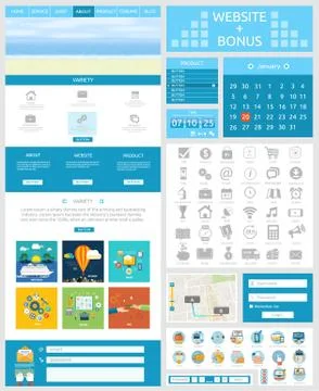 Website page template. Web design Stock Illustration