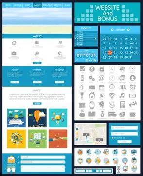 Website page template. Web design Stock Illustration