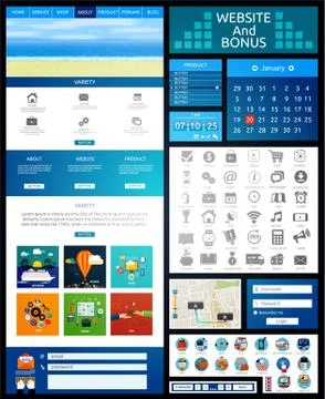 Website page template. Web design Stock Illustration