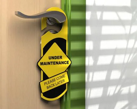 Website page under maintenance 스톡 일러스트