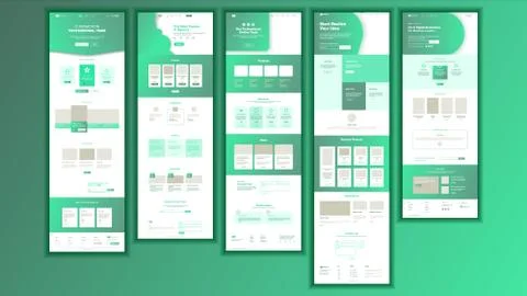Website Page Vector. Business Website. Web Page. Landing Design Site Scheme Ilustración de archivo