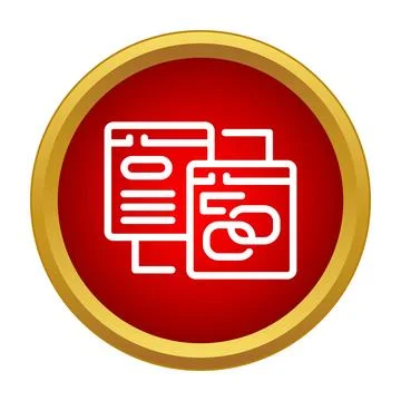 Website pages linking icon for seo and internal architecture Stock Illustration