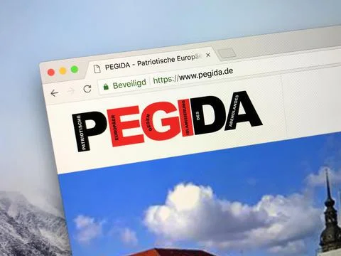 Website of Pegida Germany Stock Photos