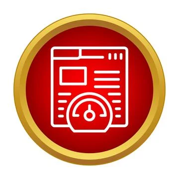 Website performance optimization measuring speed icon Stockillustratie