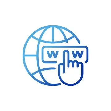 Website pixel perfect gradient linear vector icon Stock Illustration