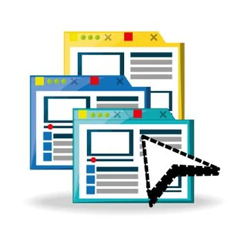 Website platform related with internet 스톡 일러스트