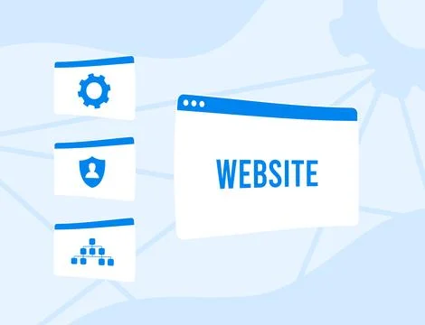 Website plugin designed to enhance ecommerce CMS. Web developer extensions and Illustrazione stock