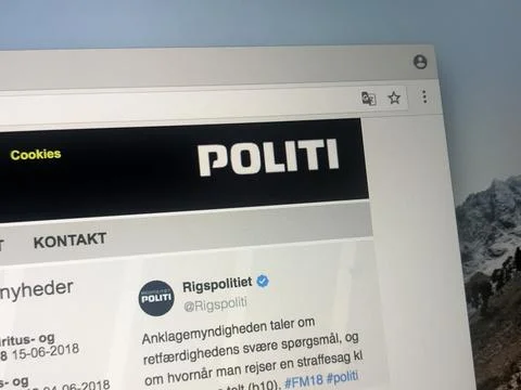 Website of The police of Denmark Stock Photos