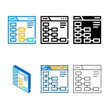 Website position seo optimization concepts color icon vector Stock Illustration