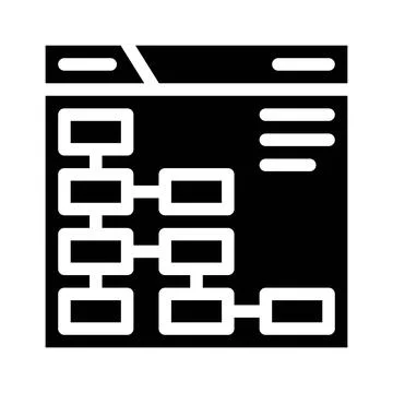 Website position seo optimization glyph icon vector illustration Stock Illustration