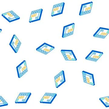 Website position seo optimization isometric icon seamless pattern イラスト素材