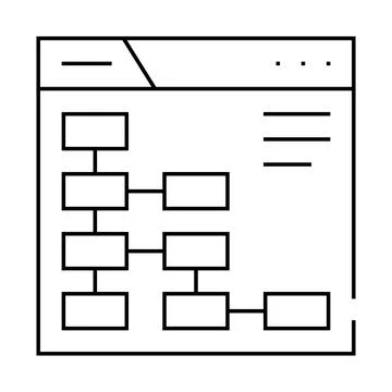 Website position seo optimization line icon vector illustration Illustrazione stock