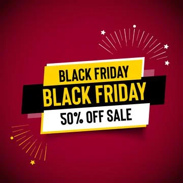 Website poster design for Black Friday Sale. Advertising, promotional banner in Stock Illustration