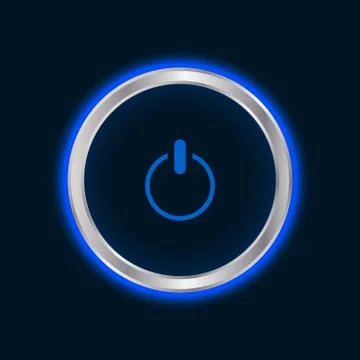 Website power button, vector eps10 Stock Illustration