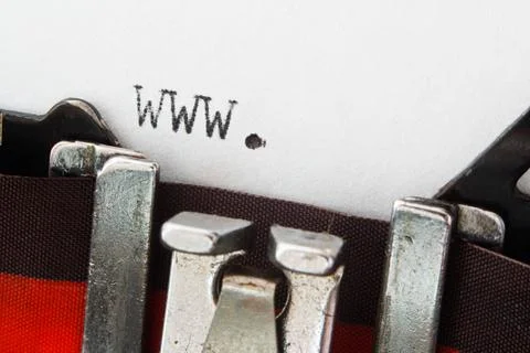 Website prefix on retro typewriter Stock Photos