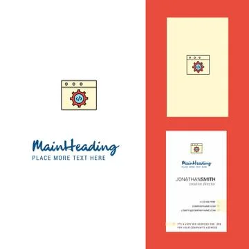 Website programming Creative Logo and business card. vertical Design Vector Stockillustratie
