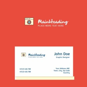 Website programming logo Design with business card template. Elegant corporat Stockillustratie