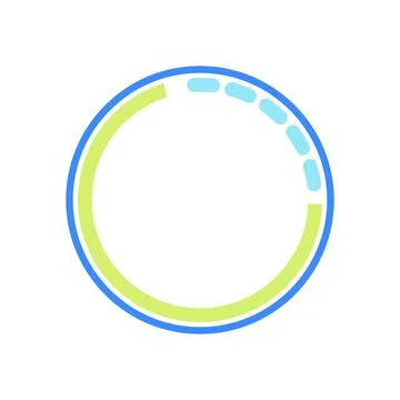 Website progress bar round cartoon vector illustration Illustrazione stock