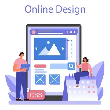 Website prototyping online service or platform. Web page modeling イラスト素材