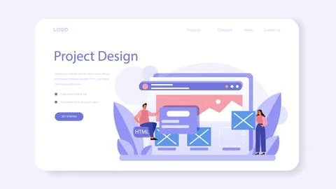 Website prototyping web banner or landing page. Web page modeling イラスト素材