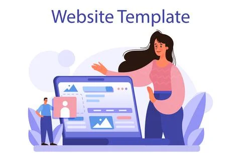 Website prototyping. Web page modeling, interface development Stock Illustration