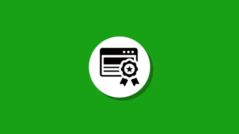 Website quality certificate motion graphic animation on green screen backgr.. Stock Footage 327762897