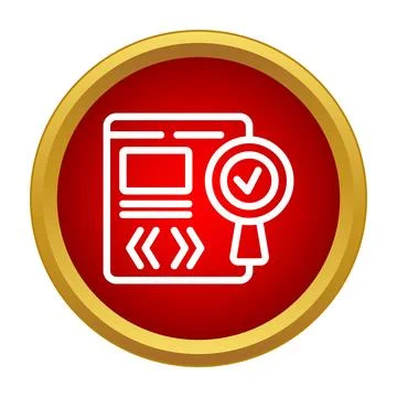 Website quality check and code audit icon 库存插图