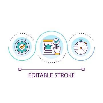 Website quick loading speed loop concept icon Stock Illustration