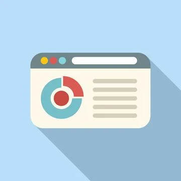 Website rank data icon flat vector. Seo engine Stock Illustration