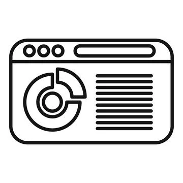 Website rank data icon outline vector. Seo engine Stock Illustration