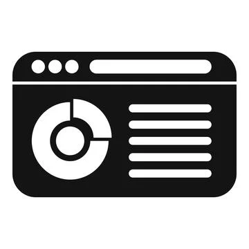 Website rank data icon simple vector. Seo engine Stock Illustration