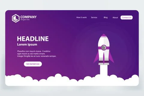 Website Ranking Landing Page Vector Template Design Concept Illustrazione stock