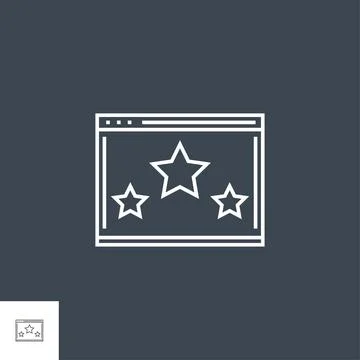 Website Ranking Line Icon Stock Illustration