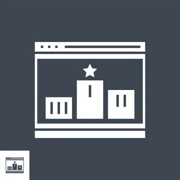 Website Ranking Vector Glyph Icon Stock Illustration