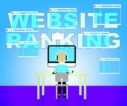 Website Rankings Represents Search Engine 3d Illustration Stock Illustration