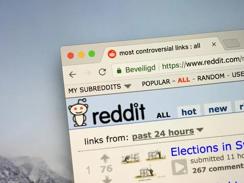 Website of Reddit Stock Photos