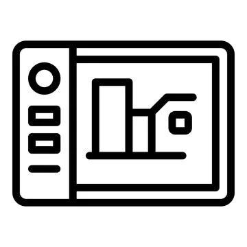 Website redesign icon, outline style Illustrazione stock