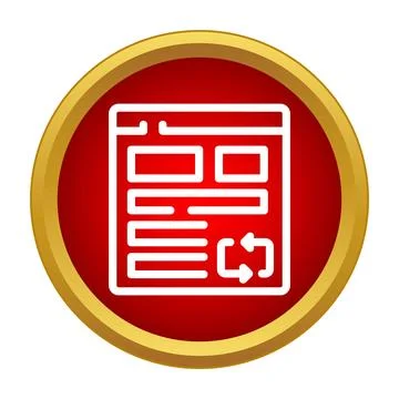 Website redesign icon symbolizing interface update and refresh 스톡 일러스트