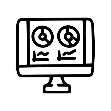 Website report line vector doodle simple icon 스톡 일러스트