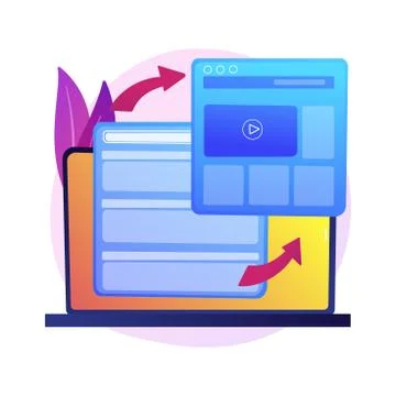 Website responsive design development vector concept metaphor. Illustrazione stock